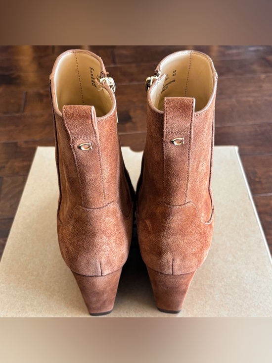 Coach suede wedge booties. - Picture 8 of 14